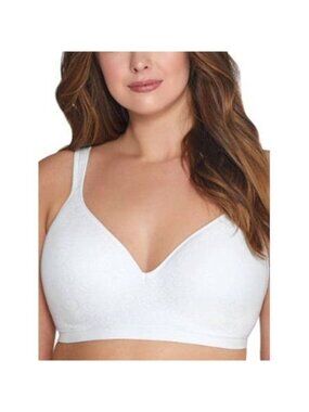Bali Comfort Revolution Shaping Wireless Smoothing Bra 3463 White Swirl New